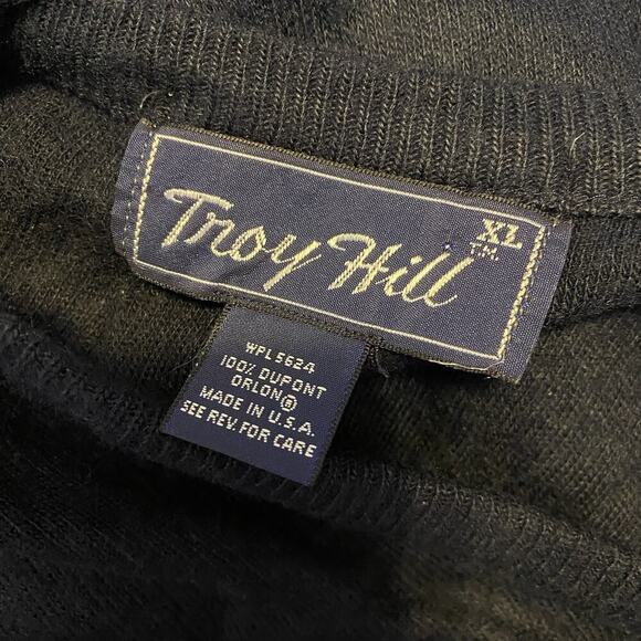 Y2K Troy Hill Men Sweater Vest Sz XL 100% DuPont Orlon USA Made Soft QuiteLuxury - Picture 3 of 7
